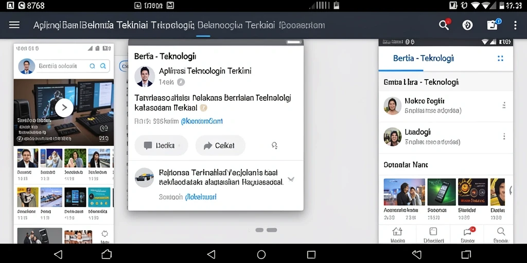 Tampilan antarmuka aplikasi 8768 dengan fitur terbaru teknologi.