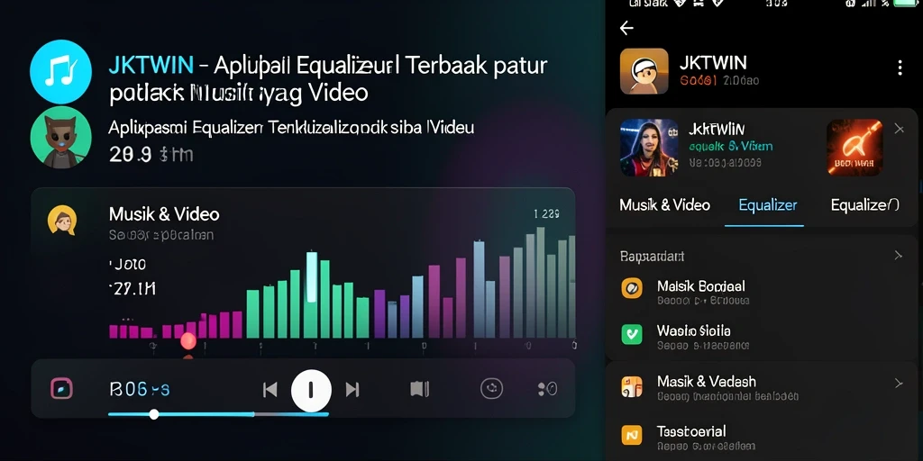 Antarmuka JKTWIN yang sederhana dan fungsional untuk pengaturan audio.