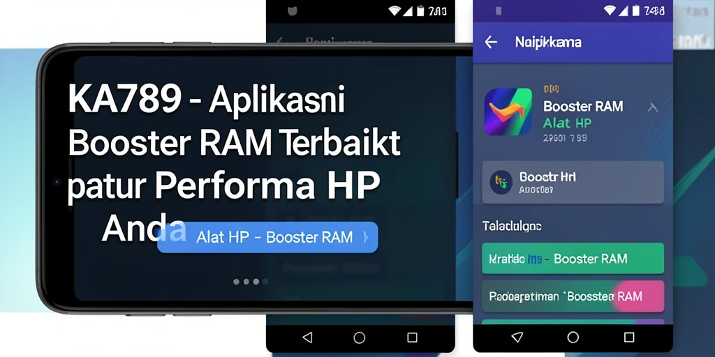 Tampilan antarmuka utama KA789 dengan fungsi Booster RAM yang intuitif.
