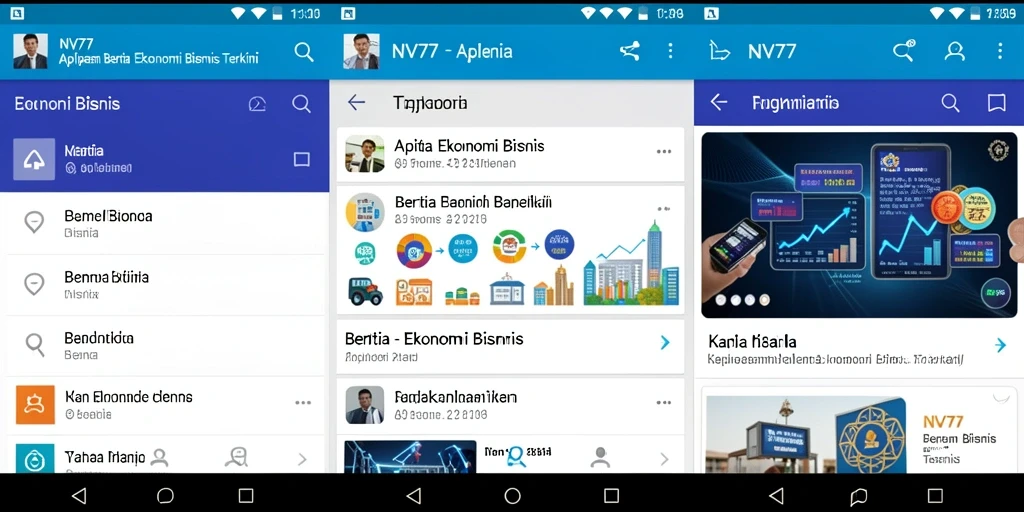 Antarmuka aplikasi NV77 yang informatif dan menarik.