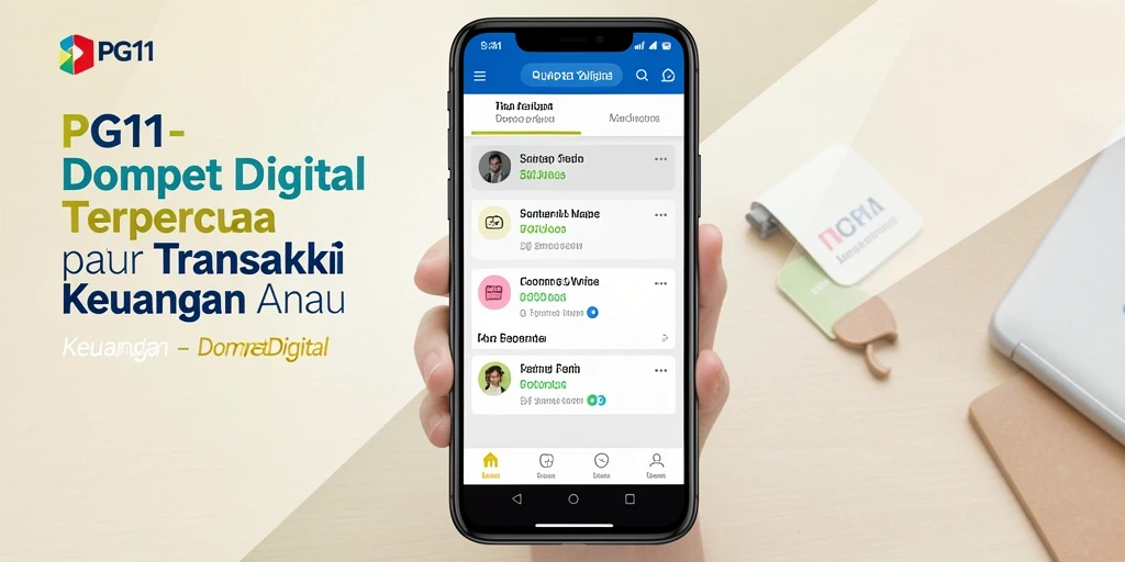 Tampilan antarmuka PG11 yang sederhana dan fungsional untuk Dompet Digital.