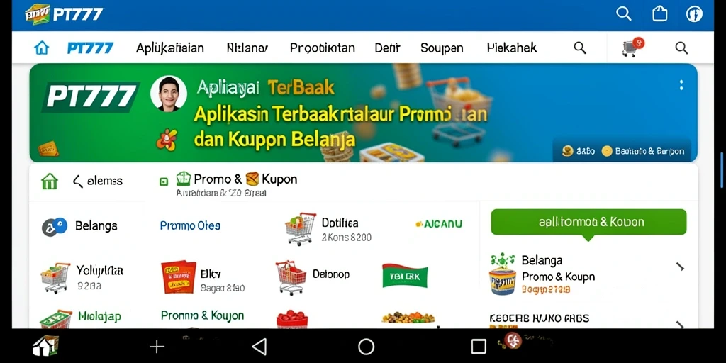 Tampilan antarmuka pengguna PT777 dengan berbagai penawaran menarik.