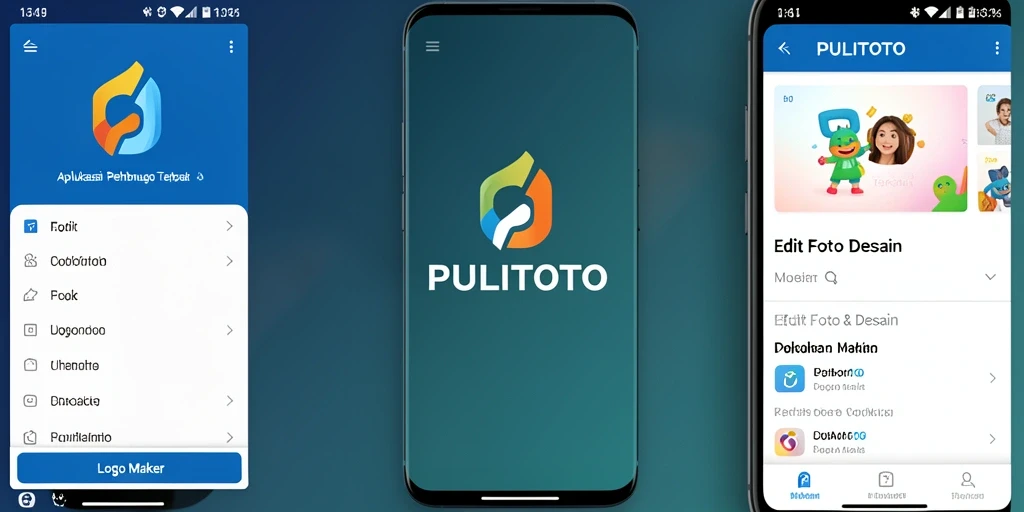 Tampilan antarmuka PULITOTO yang modern dan intuitif untuk desain logo.