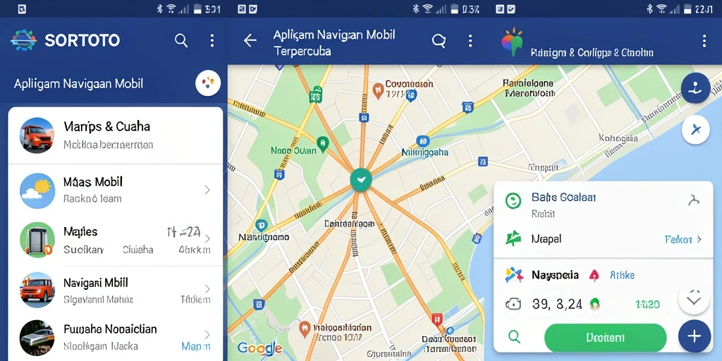 Tampilan antarmuka SORTOTO dengan fitur Navigasi Mobil yang efisien.